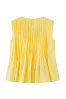 Yellow Pleated Top