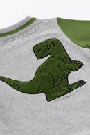 Dinosaur Embroidered Bomber Jacket