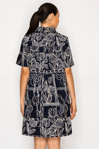 Selene Stitch Shirt Dress
