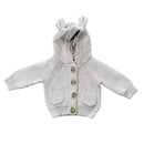Taupe Bear Knit Hoodie