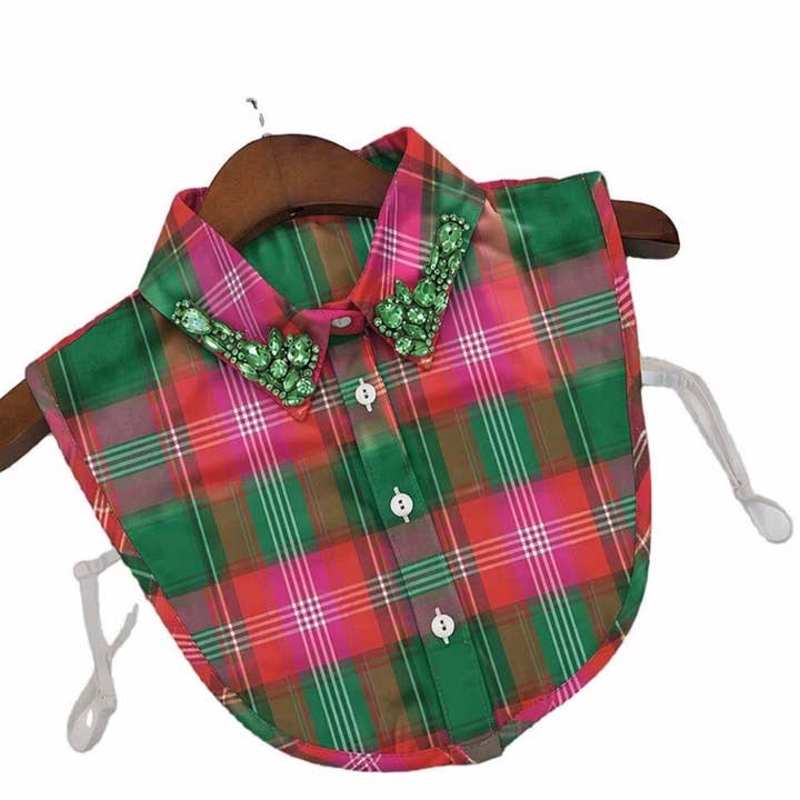 Plaid Jewel Collar