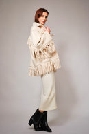 Brushed Fringe Stud Jacket