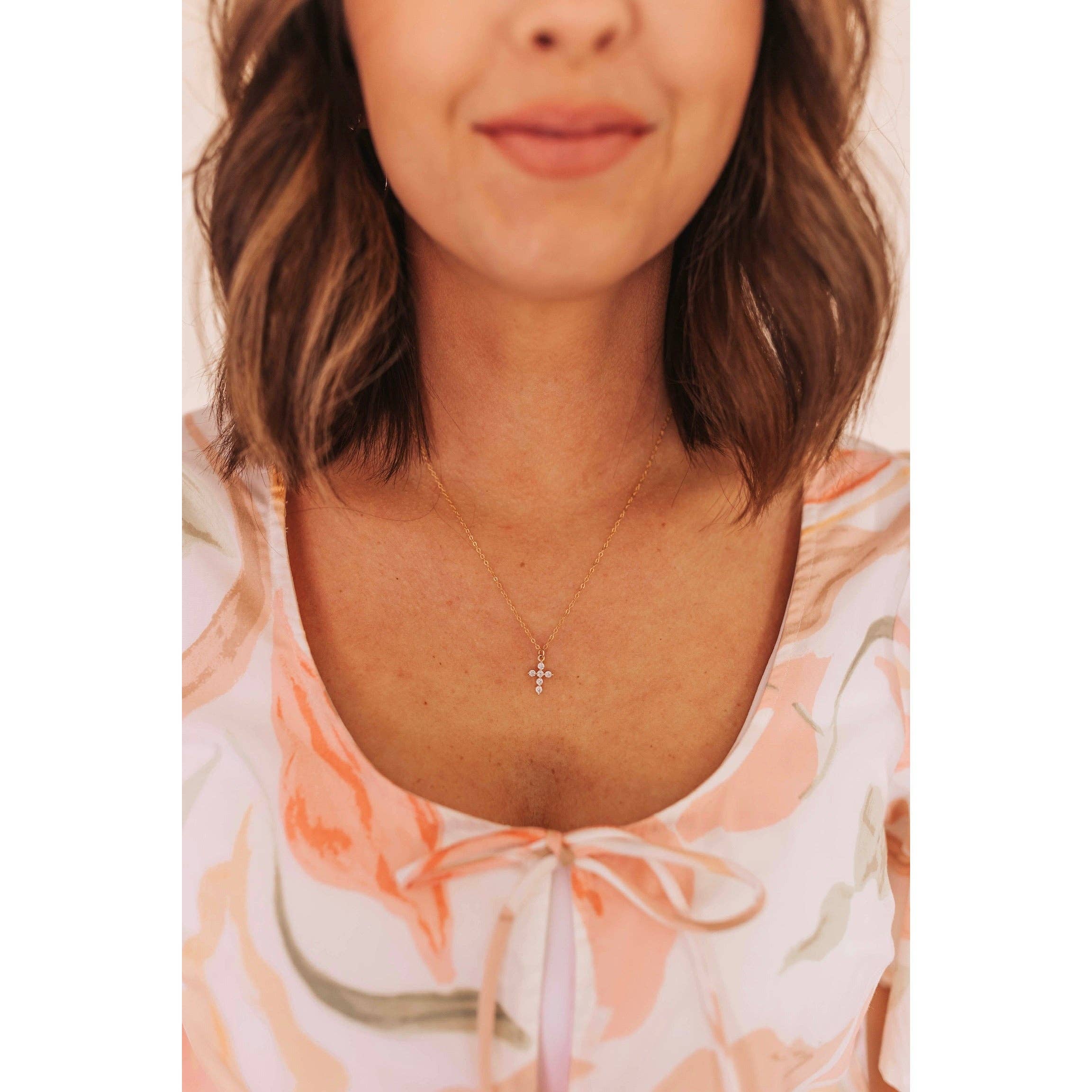 14k Gold Filled Cross Necklace