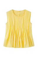Yellow Pleated Top