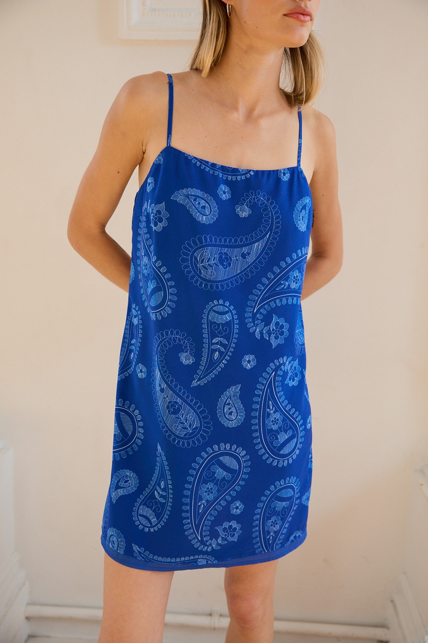 Paisley Slip Mini Dress