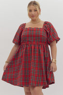 Plaid Babydoll Dress