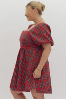 Plaid Babydoll Dress