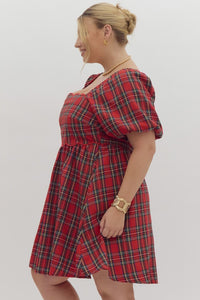 Plaid Babydoll Dress