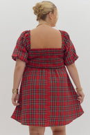 Plaid Babydoll Dress