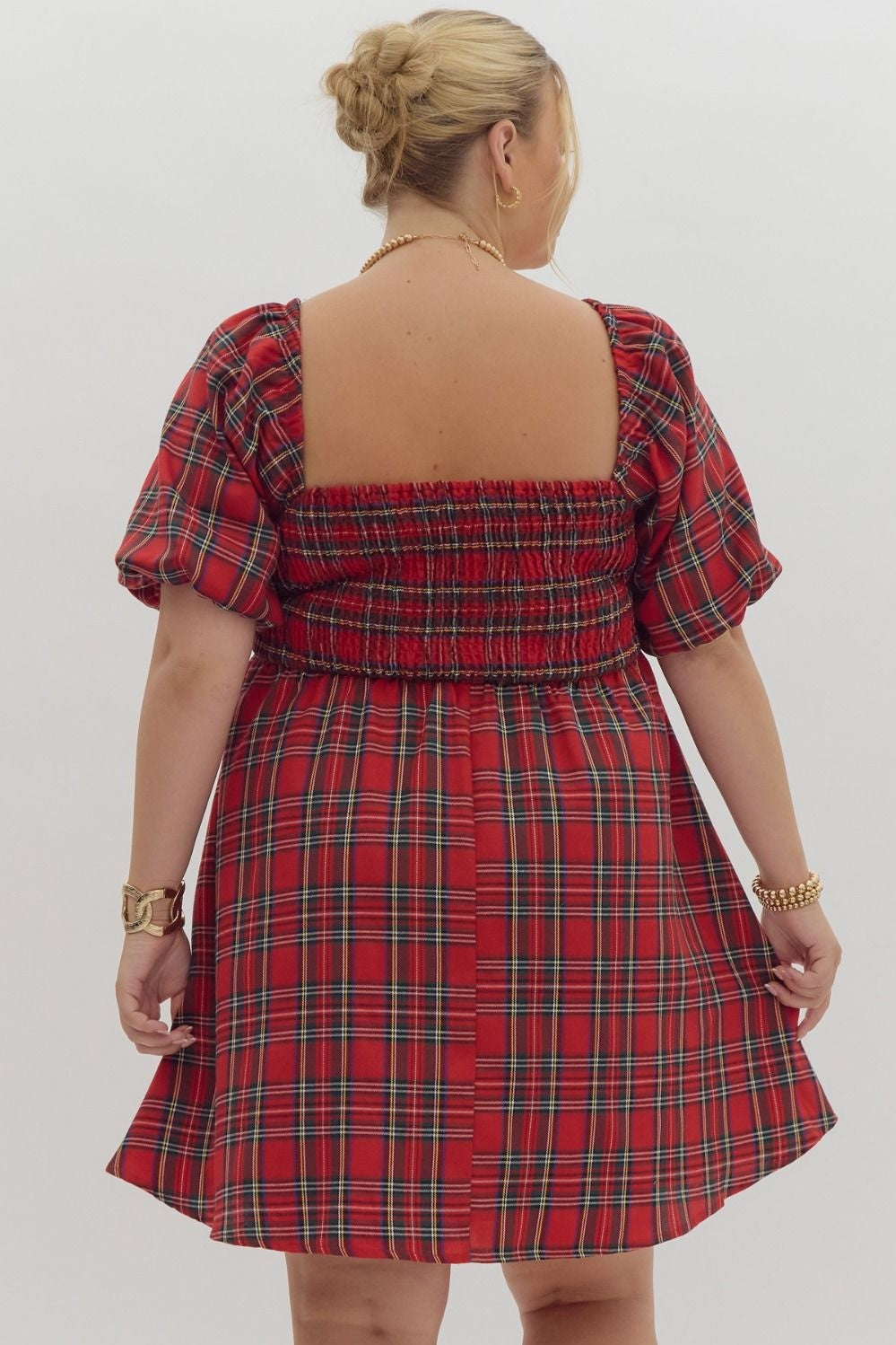 Plaid Babydoll Dress