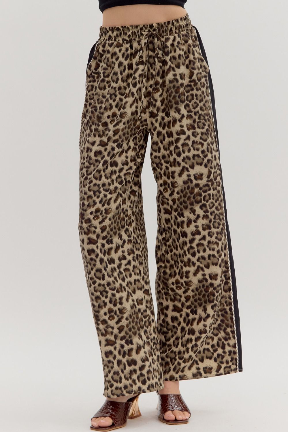 Leopard Wide Leg Pants