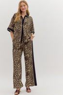 Leopard Wide Leg Pants
