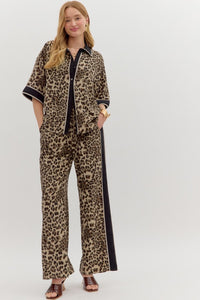 Leopard Wide Leg Pants