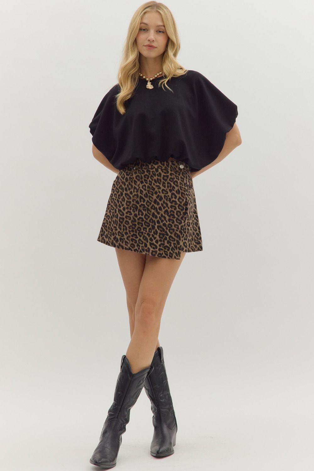 Leopard Skort