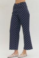Navy Polka Dot Pants