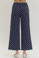 Navy Polka Dot Pants