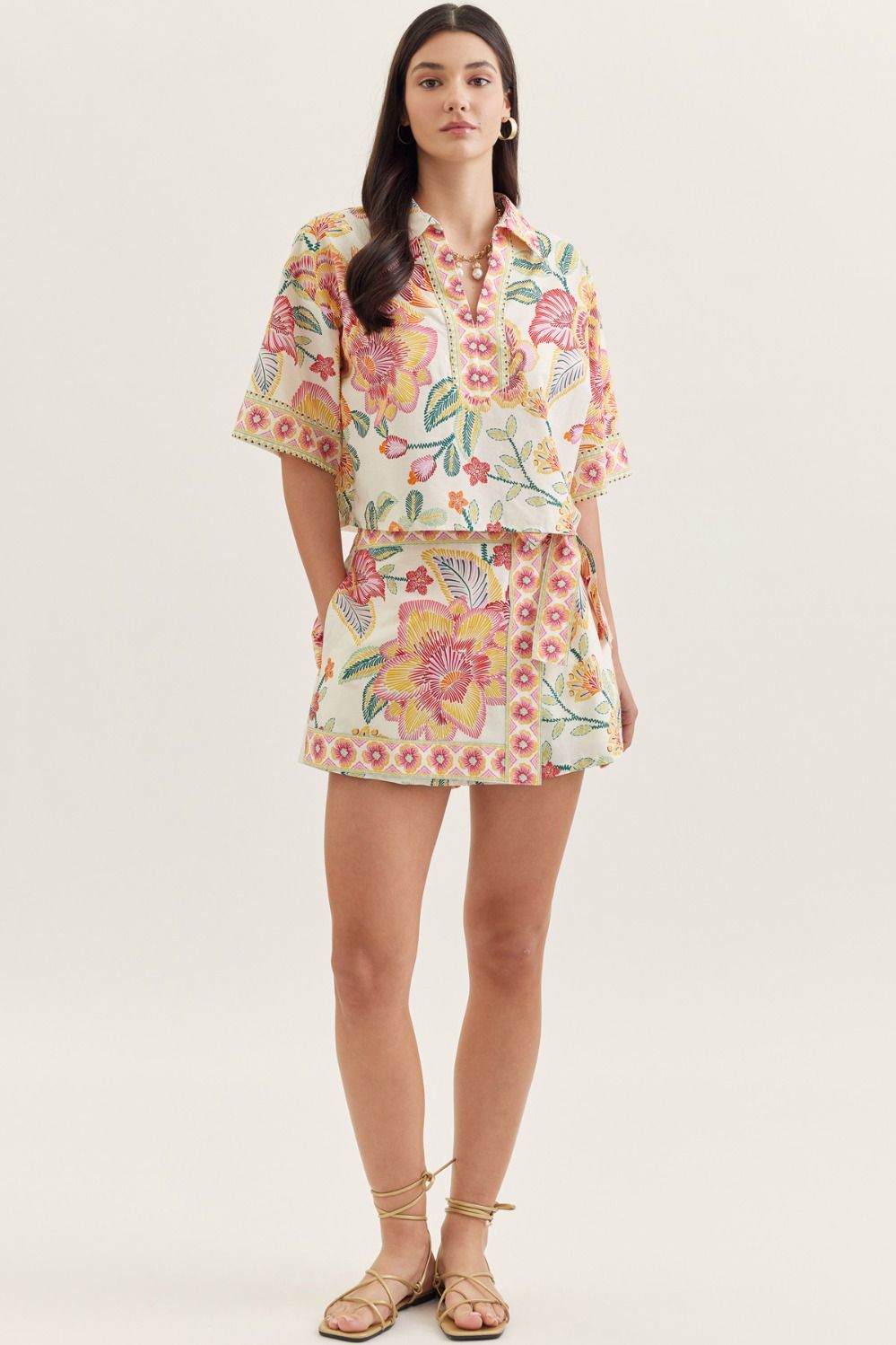 Botanical Wrap Skort