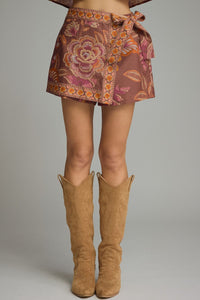 Floral Wrap Skort