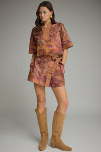 Floral Wrap Skort