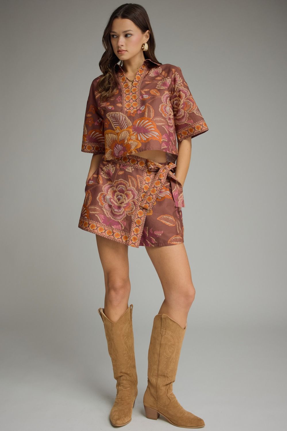 Floral Wrap Skort