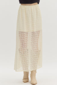 Floral Lace Maxi Skirt