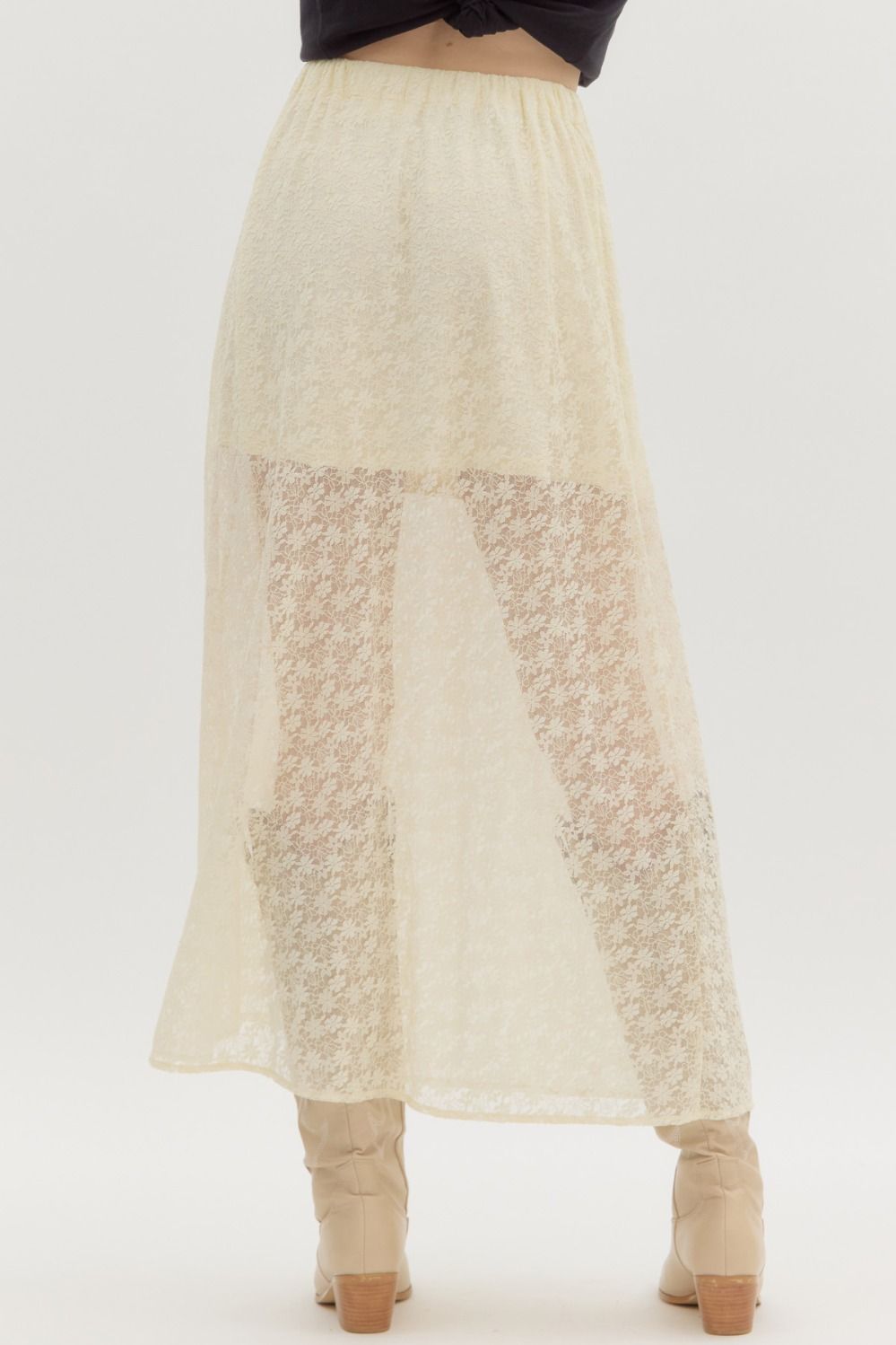 Floral Lace Maxi Skirt