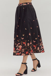 Floral Crop Top & Skirt Set