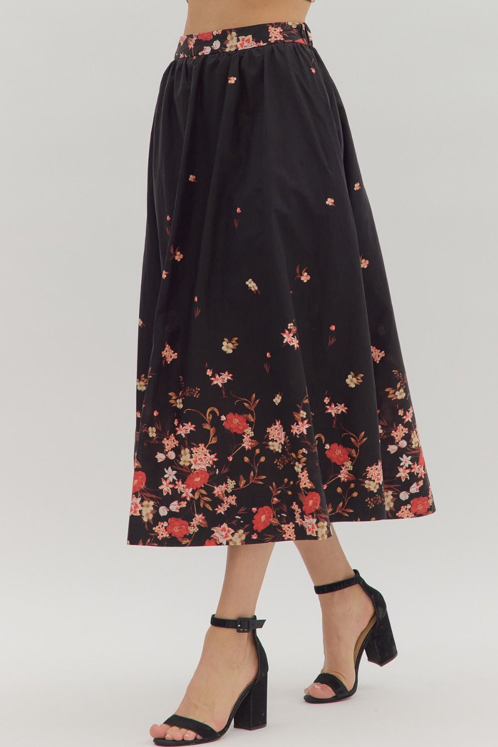 Floral Crop Top & Skirt Set