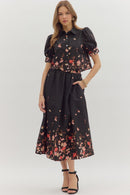 Floral Crop Top & Skirt Set