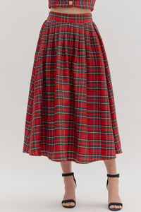 Plaid Midi Skirt