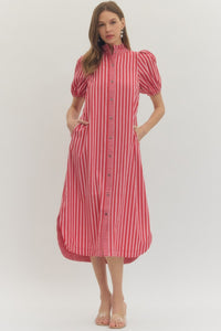 Red Striped Maxi Dress