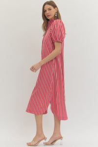 Red Striped Maxi Dress