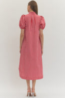 Red Striped Maxi Dress