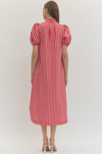 Red Striped Maxi Dress