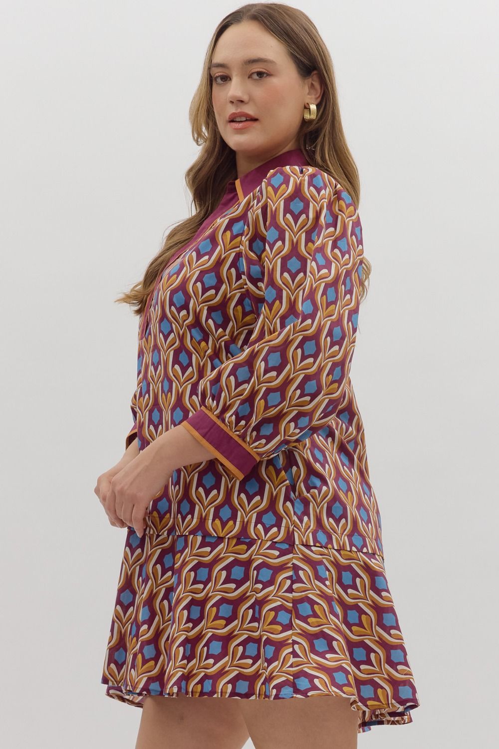 Geometric Printed Mini Dress