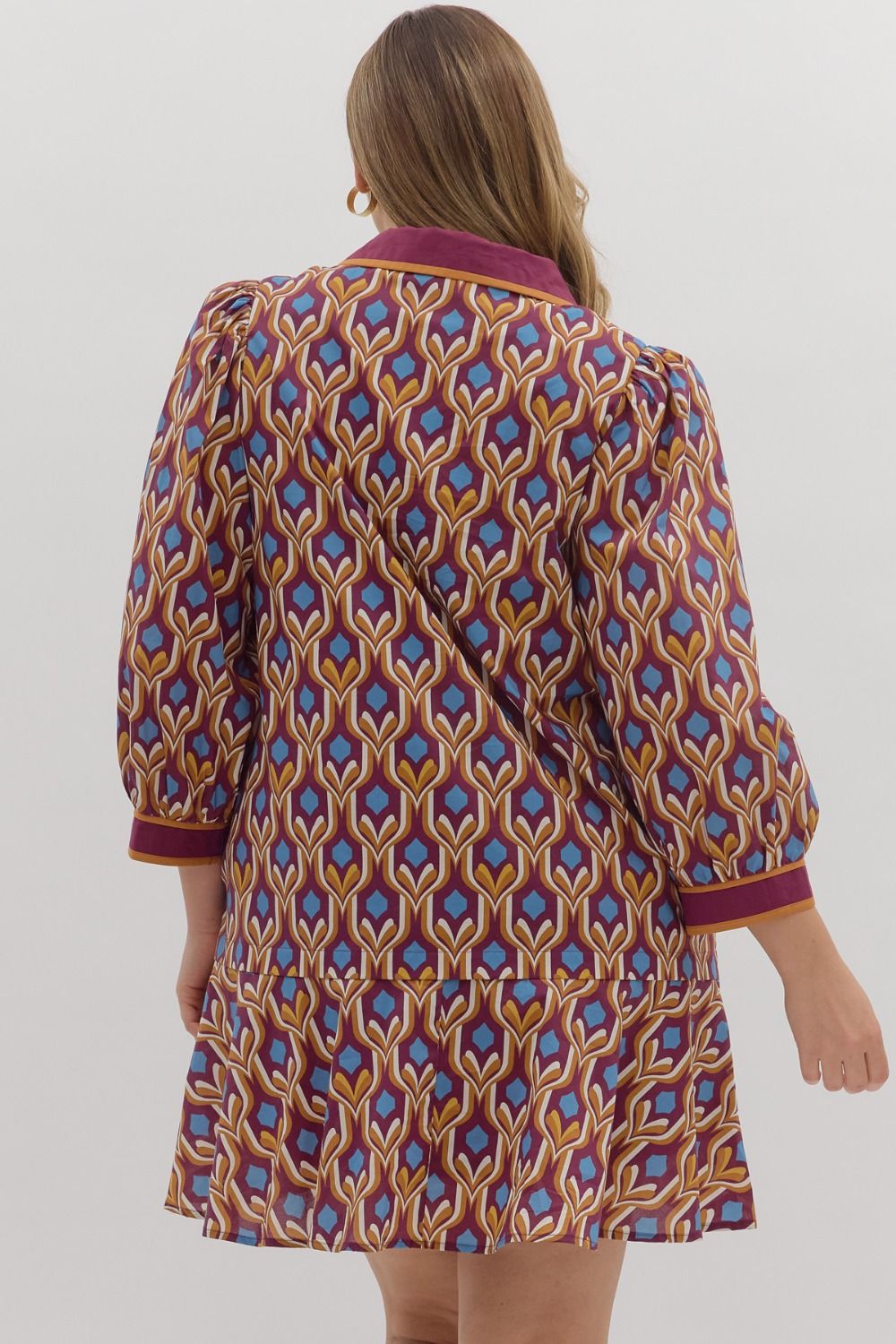 Geometric Printed Mini Dress