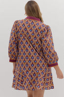 Geometric Printed Mini Dress