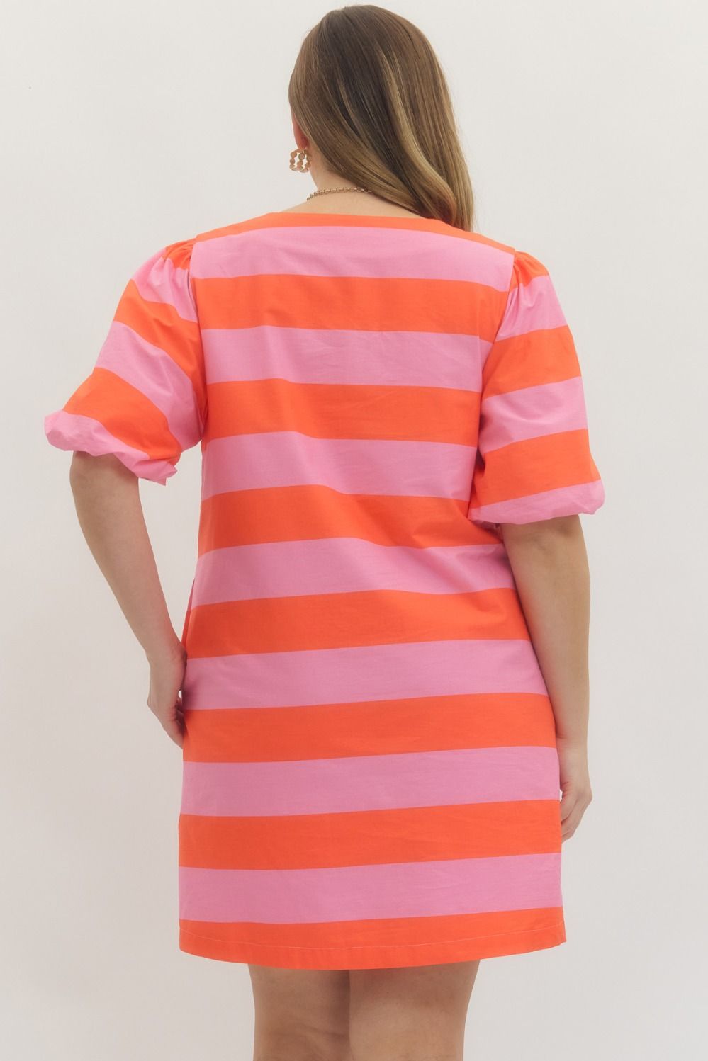 Bold Striped Button-Down Dress