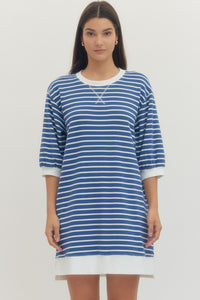 Striped Terry Dress