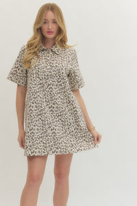 Leopard Shirt Dress