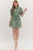 Vase Printed Mini Dress