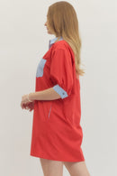 Contrast Pocket Mini Dress