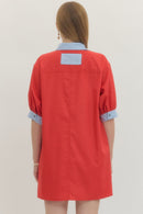 Contrast Pocket Mini Dress