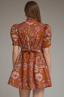 Floral Collared Mini Dress
