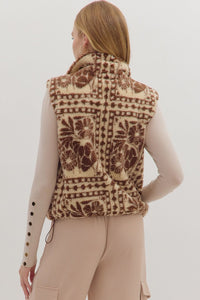 Floral Sherpa Vest
