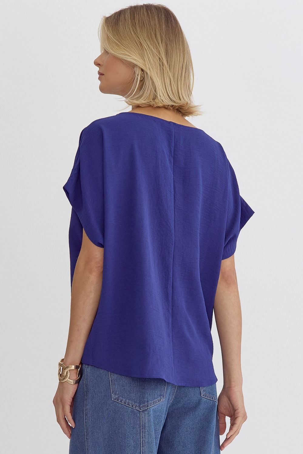 Solid Round Neck Top
