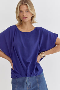 Solid Round Neck Top