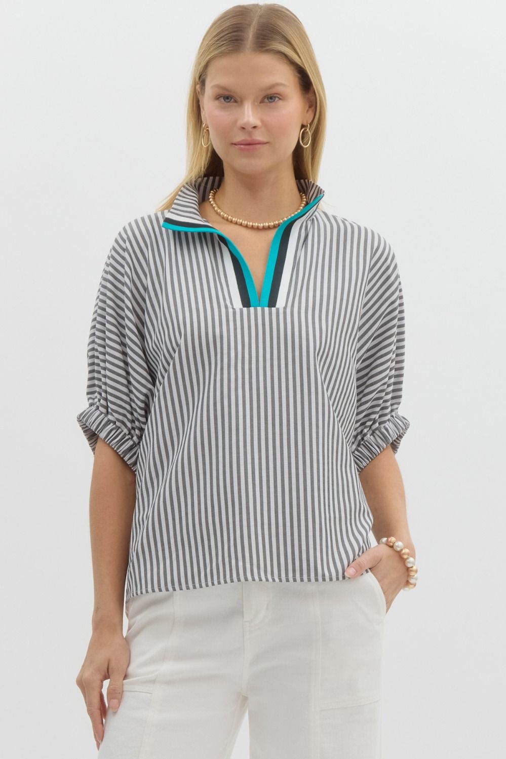 Striped Dolman Top