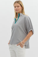 Striped Dolman Top