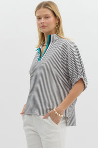Striped Dolman Top
